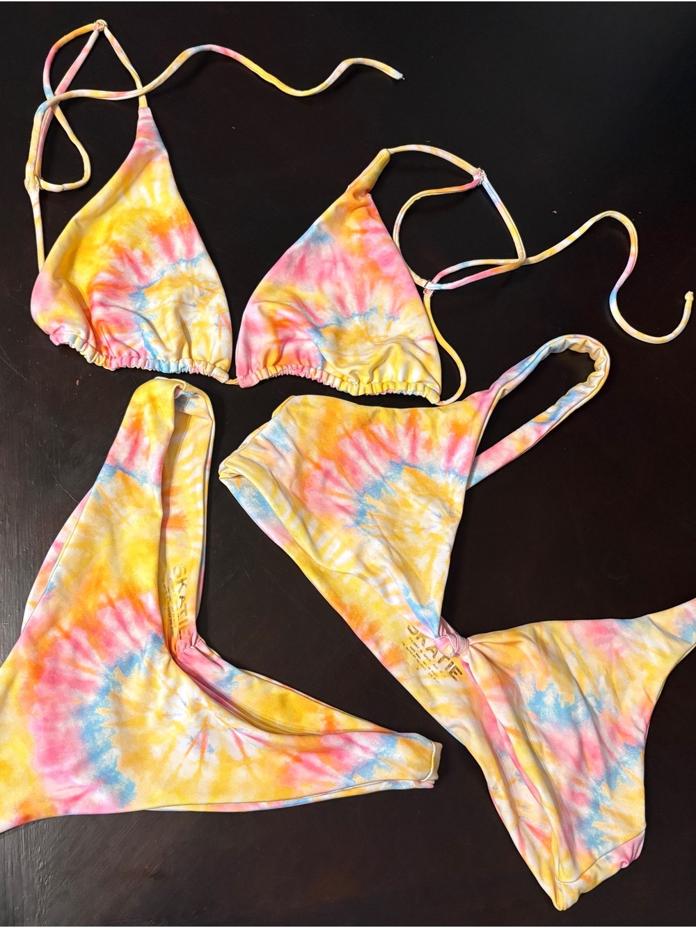 SKATIE 🏝️ 3 pieces Tye Dye Bikini Set 🌈